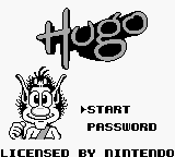 Hugo title screen for GameBoy
